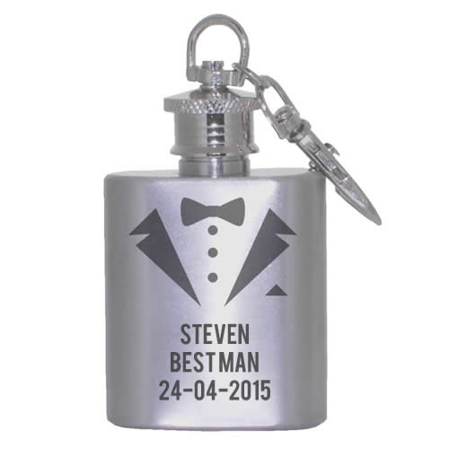 Special Occasion Personalised Hip Flask Keyring 1oz