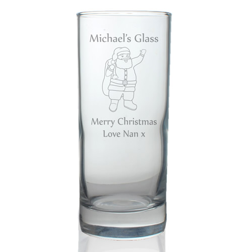 Personalised Children\'s Glass - Santa
