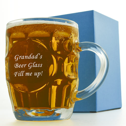 Personalised Dimple Pint Glass