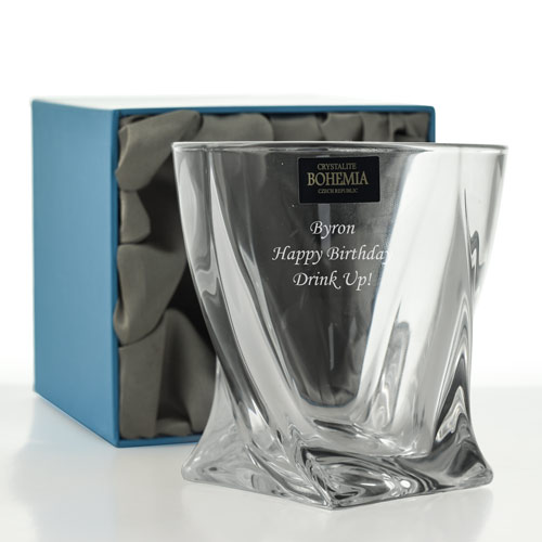 Personalised Quadro Whiskey Glass