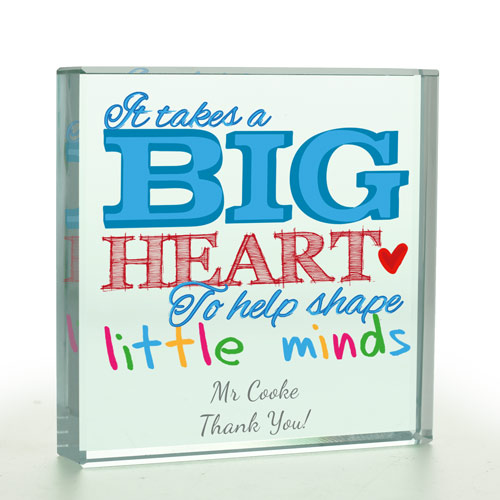 Personalised \'Big Heart\' Glass Token