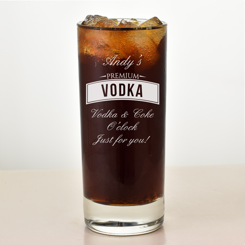 Personalised Tall Premium Vodka Glass