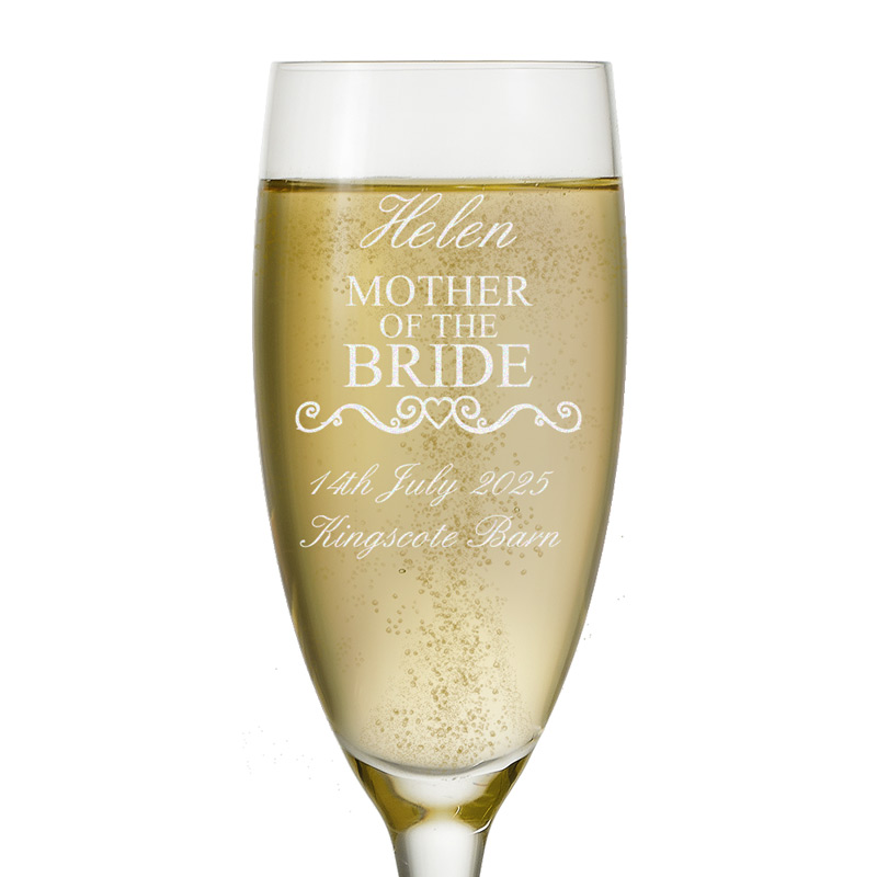 Personalised Mother Of The Bride Wedding Flute