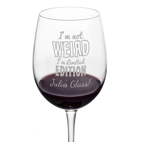 Personalised \'I\'m Limited Edition\' Wine Glass