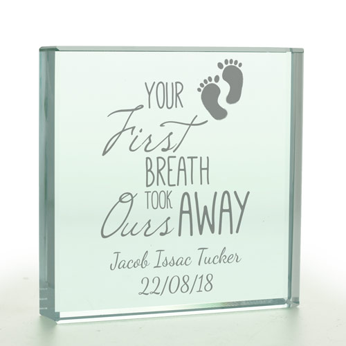 Personalised \'Your First Breath Took Ours Away\' Token