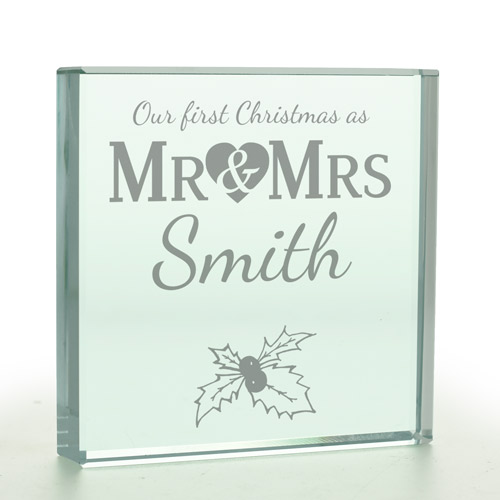 Personalised Mr And Mrs Christmas Token