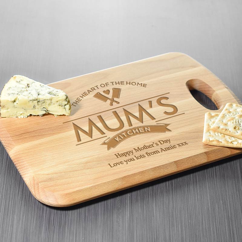 Personalised Wood Chopping Board - Mum's Kitchen
