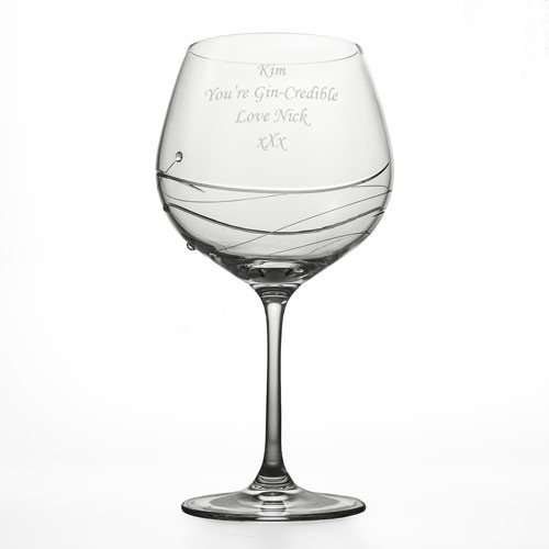 Personalised Gin Glass With Swarovski Elements