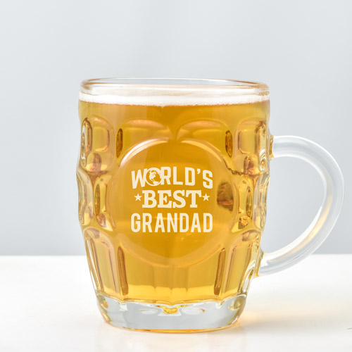 Personalised Traditional Dimple Pint Glass - Worlds Best
