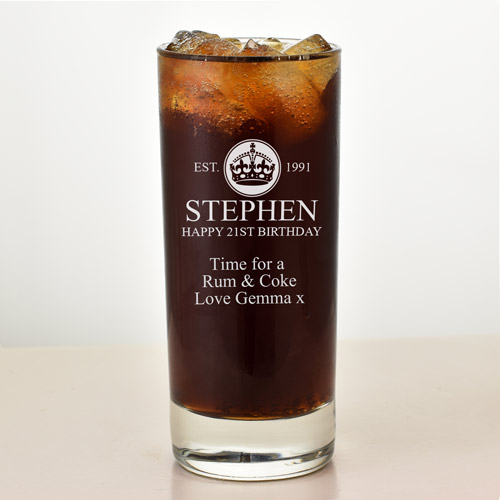 Personalised Spiced Rum Highball Glass
