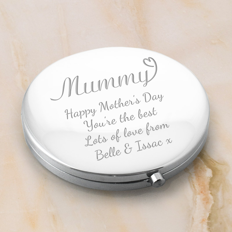 Personalised Mothers Love Compact Mirror