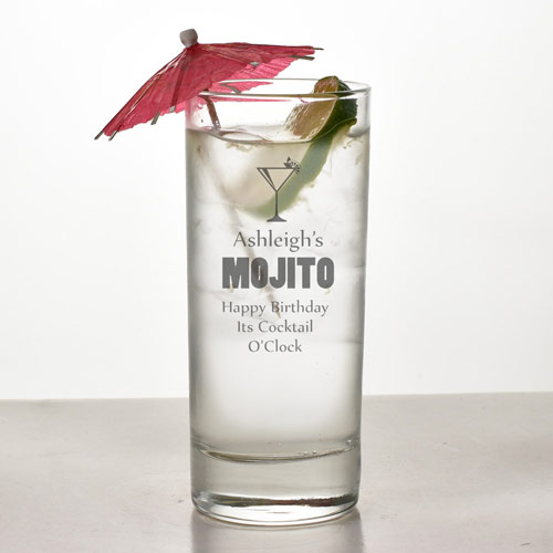 Personalised Mojito Hiball Glass