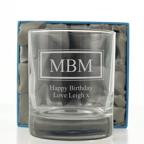 Personalised Monogram Glass Tumbler