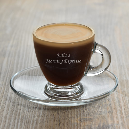 Personalised Espresso Glass And Saucer