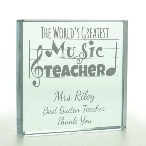 The World\'s Greatest Music Teacher Personalised Glass Token