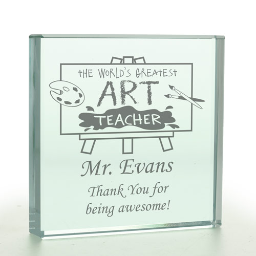 The World\'s Greatest Art Teacher Personalised Glass Token