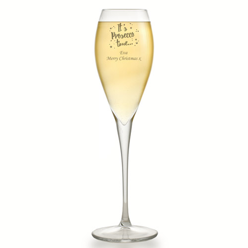 Personalised It\'s Prosecco Time Glass