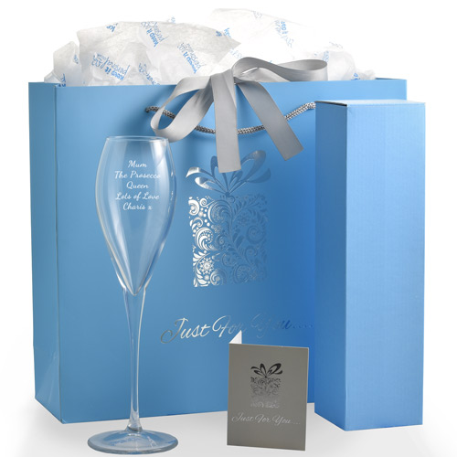 Personalised Prosecco Flute With Luxury Gift Bag And Box