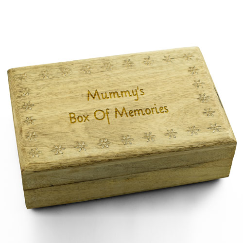 Personalised Wooden Flower Keepsake Box