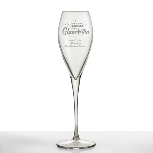 Personalised Glam-Ma Glass Flute