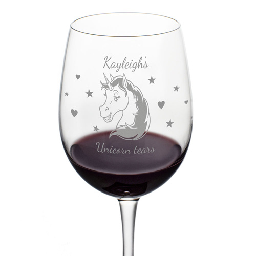 Personalised Unicorn Wine Glass