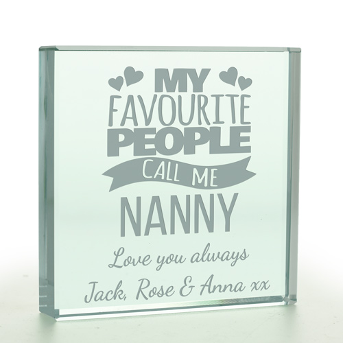 Personalised Favourite Nanny Glass Token