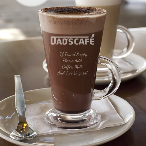 Personalised Dadscafe Latte Glass