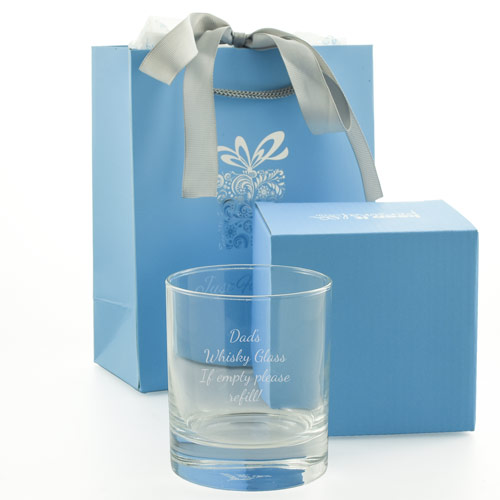 Personalised Stern Whisky Glass With Luxury Gift Bag And Box