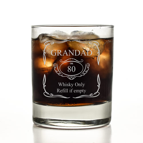 Personalised Old Age Whisky Tumbler