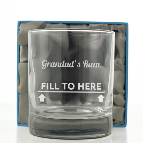Personalised Fill To Here Glass Tumbler