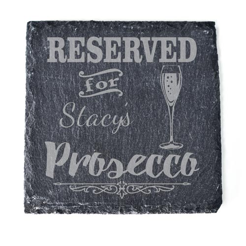 Personalised Prosecco Slate Coaster