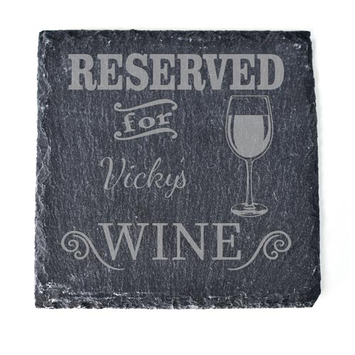 Personalised Wine Slate Coaster