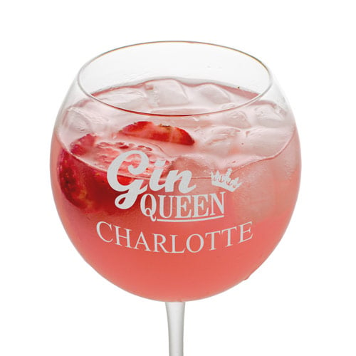 Personalised Gin Queen Balloon Glass