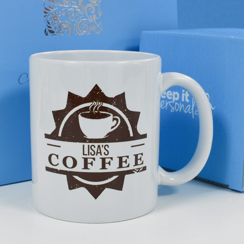 Personalised Mug - Coffee Logo And Name
