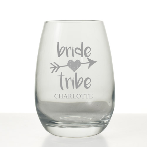 Personalised Bride Tribe Hiball Gin Glass