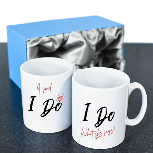 Personalised I Do Mug Set