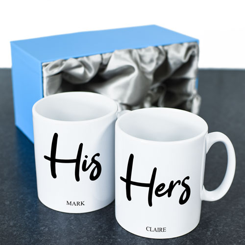 Personalised His And Hers Mug Set