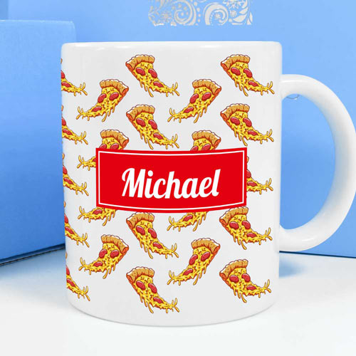 Personalised Mug - Pizza Pattern