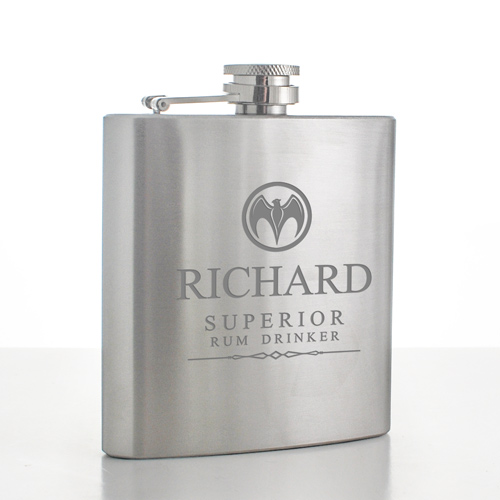 Personalised Superior Rum Drinker Hip Flask
