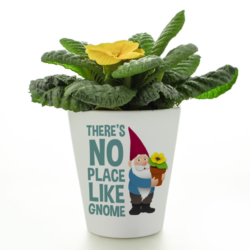 Personalised Flower Pot - There\'s No Place Like Gnome
