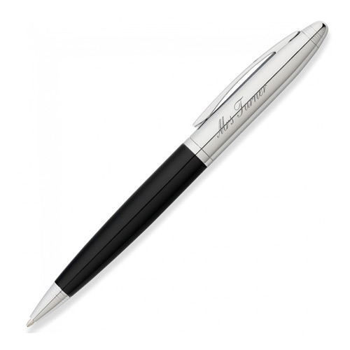 Personalised Franklin Covey Black And Silver Lexington Ball Pen