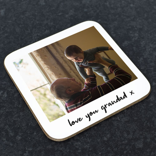 Personalised Polaroid Photo Coaster For Grandparents