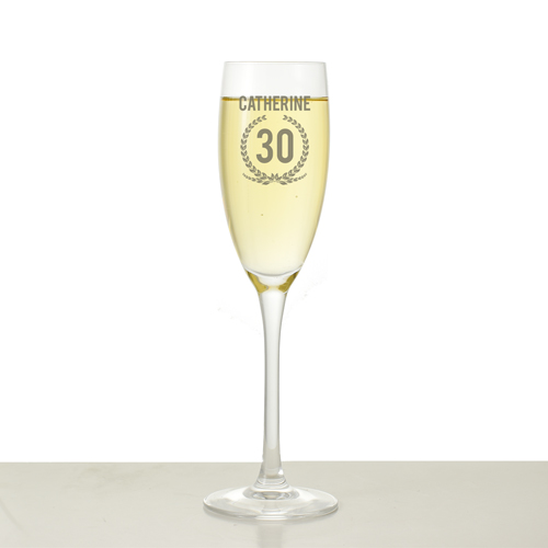 Personalised Champagne Flute - 30th Birthday