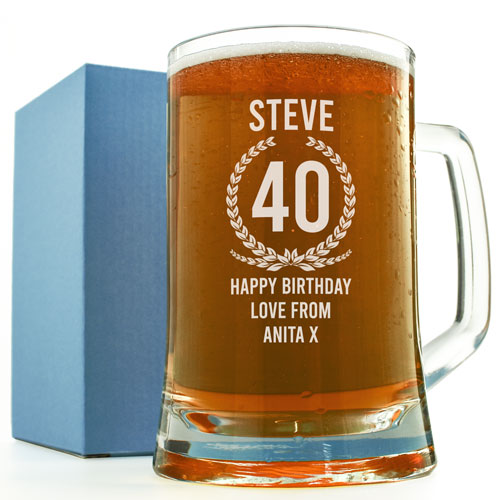 Personalised Tankard - 40th Birthday