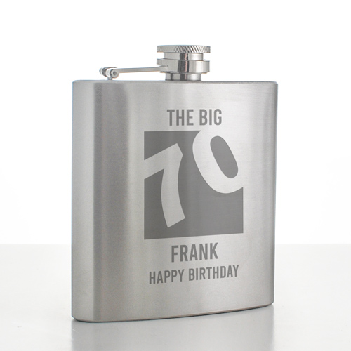 Personalised Big 70 Hip Flask