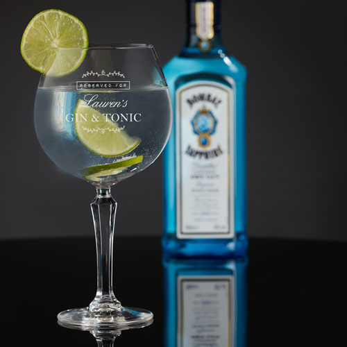 Personalised 'Reserved For' Vintage Gin Glass