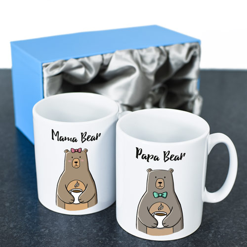 Personalised Mama And Papa Bear Mug Set