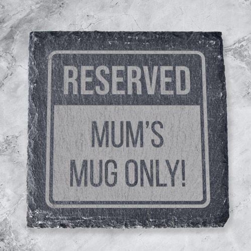 Personalised Reserved Slate Coaster