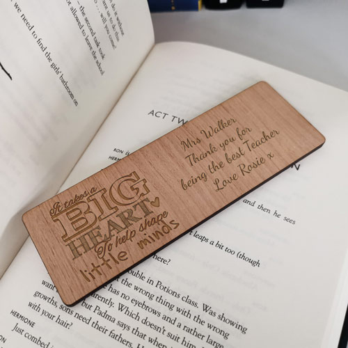 Personalised Bookmark - Big Hearts Shape Little Minds