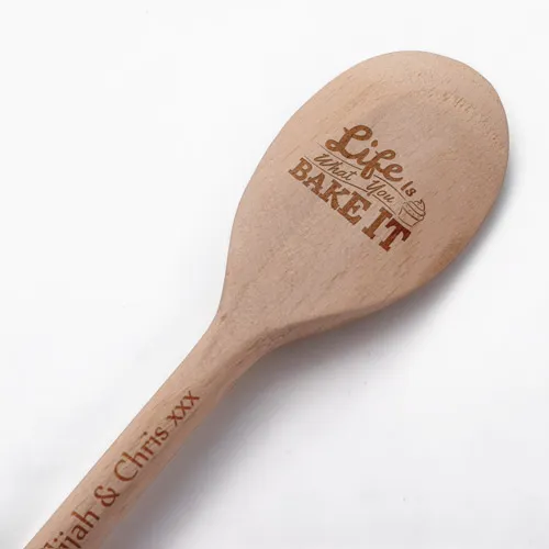 Personalised Wooden Spoon - Life Is What You Bake It
